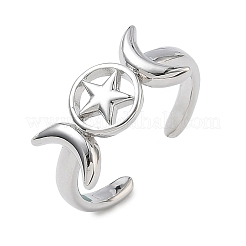 Brass Cuff Open Rings for Women&nbsp;RJEW-L343-10P