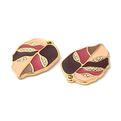 Real 18K Gold Plated 304 Stainless Steel Rhinestone Pendants&nbsp;STAS-A084-31G-02