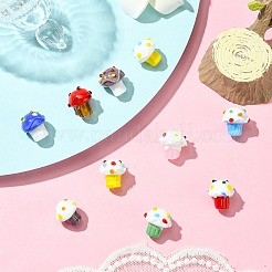 10Pcs 10 Colors Handmade Bumpy Lampwork Beads&nbsp;LAMP-CJ0002-16