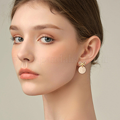 Bowknot Alloy Stud Earring Findings&nbsp;FIND-HS0001-55