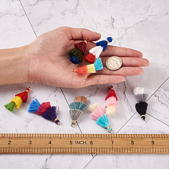 96Pcs 24 Colors Polycotton(Polyester Cotton) Tassel Pendant Decorations&nbsp;FIND-TA0001-27