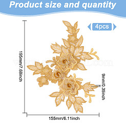 Polyester Embroidery Sew on Appliques&nbsp;PATC-WH0008-102A