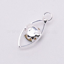 Glass Rhinestone Pendants&nbsp;PALLOY-WH0066-36P-05
