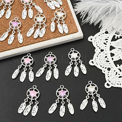 6Pcs 3 Colors Rack Plating Alloy Rhinestones Pendants&nbsp;FIND-YW0011-72