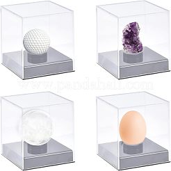 Square Transparent Acrylic Baseball Display Case&nbsp;CON-WH0092-19