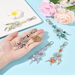 10Pcs 5 Styles Starfish Turtle Synthetic Turquoise & Alloy Pendant Decoration&nbsp;HJEW-FZ00041