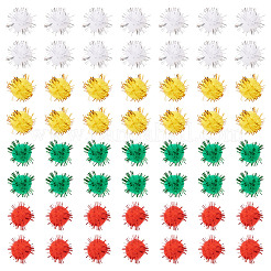400Pcs 4 Colors Christmas Handmade DIY Doll Craft Pom Pom Yarn Pom Pom Balls&nbsp;AJEW-TA0003-32