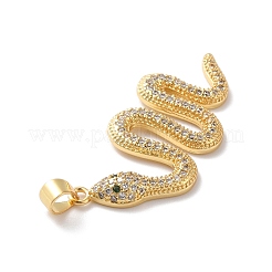 Rack Plating Brass Micro Pave Cubic Zirconia Pendants&nbsp;KK-A160-13G