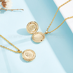 Brass Locket Pendants&nbsp;KK-BC0004-76