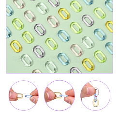 600Pcs 6 Colors Transparent Acrylic Linking Rings&nbsp;TACR-CJ0001-35