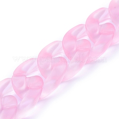 Transparent Acrylic Handmade Curb Chain&nbsp;AJEW-JB00544-09