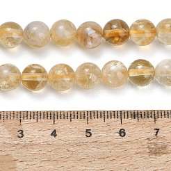 Heated Natural Citrine Beads Strands&nbsp;G-C293-A03-8mm