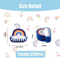 250pcs 10 Colors Handmade Polymer Clay Beads&nbsp;CLAY-DC0001-02