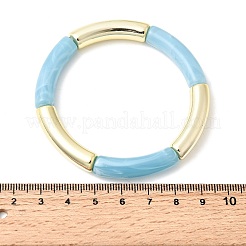 Plating Resin Beads Stretch Bracelets for Women&nbsp;BJEW-P374-01G
