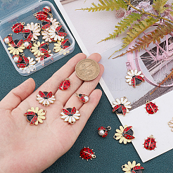 30Pcs 5 Style Alloy Enamel Pendants&nbsp;FIND-SC0003-07