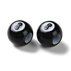 Spray Printed Opaque Acrylic European Beads&nbsp;SACR-P031-34B-01