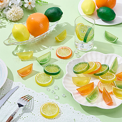 22Pcs 3 Styles Plastic Simulated Lemon&nbsp;DJEW-AR0001-15C