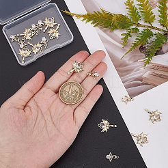 20Pcs 2 Style Rack Plating Brass Micro Pave Clear Cubic Zirconia Pendants&nbsp;KK-FH0004-22