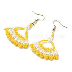 Seed Glass Woven Dangle Earrings&nbsp;EJEW-MZ00794-01
