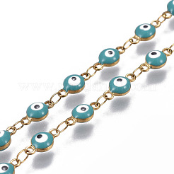 304 Stainless Steel Enamel Chains&nbsp;CHS-P006-02G-02