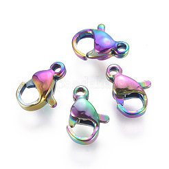Ion Plating(IP) 304 Stainless Steel Lobster Claw Clasps&nbsp;STAS-E475-02D