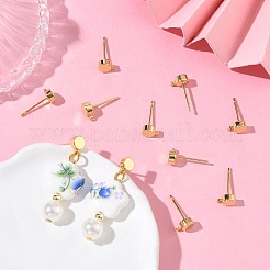 SHEGRACE Brass Stud Earring Findings&nbsp;XGR0105G-151G