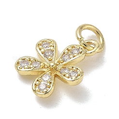 Brass with Rhinestone Charms&nbsp;KK-CBAD872-01G-08
