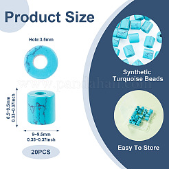 20Pcs Synthetic Turquoise Beads&nbsp;G-TA0003-40