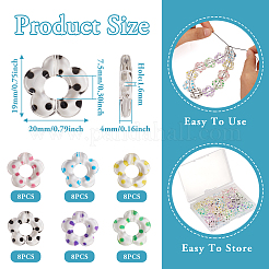 48Pcs 6 Colors Transparent Plastic Bead Frame&nbsp;KY-TA0001-26