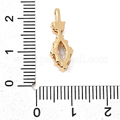 Brass Micro Pave Cubic Zirconia Pendants&nbsp;KK-F916-18G-02