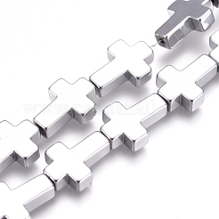 PVD Vacuum Plating Non-magnetic Synthetic Hematite Beads Strands&nbsp;G-I276-10B