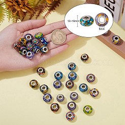 34Pcs 17 Colors Handmade Polymer Clay European Beads&nbsp;CLAY-SZ0001-52