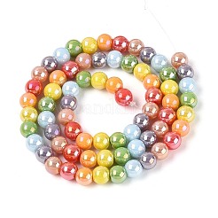 Electroplate Glass Beads Strands&nbsp;X-EGLA-N019-6mm-03