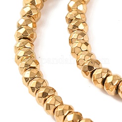Electroplated Synthetic Non-magnetic Hematite Beads Strands&nbsp;X-G-H027-E01-02