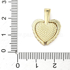 Brass Micro Pave Cubic Zirconia Open and Close Pendants&nbsp;KK-A282-05B-G