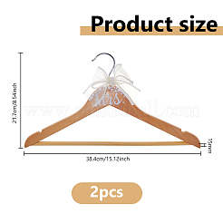 Wood Wedding Hanger&nbsp;AJEW-WH0766-57