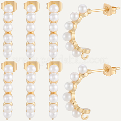 5 Pairs Rack Plating Brass Studs Earrings Findings&nbsp;KK-BBC0020-92