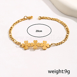 201 Stainless Steel Figaro Chains Link Bracelets&nbsp;EU3707