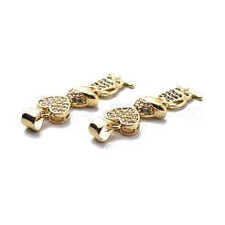 Brass Cubic Zirconia Pendants&nbsp;KK-G446-19G
