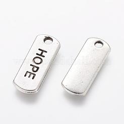 Tibetan Style Alloy Rectangle Pendants&nbsp;TIBEP-Q043-054-RS