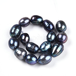 Natural Cultured Freshwater Pearl Beads Strands&nbsp;PEAR-N012-09F