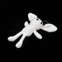 Cartoon PP Cotton Plush Simulation Soft Stuffed Animal Toy Rabbit Pendants Decorations&nbsp;HJEW-K043-04