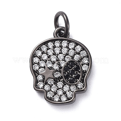 Brass Micro Pave Cubic Zirconia Pendants&nbsp;ZIRC-G160-36