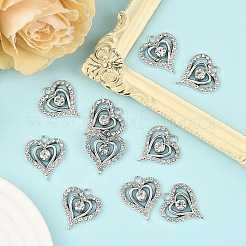10Pcs Alloy Crystal Rhinestone Pendants&nbsp;ALRI-YW0001-27