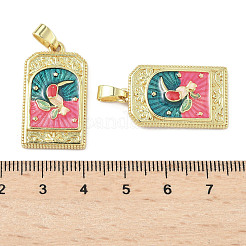 Brass Enamel Pendants&nbsp;KK-I355-18G-02