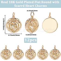 12Pcs Brass Pendants&nbsp;KK-BBC0024-99
