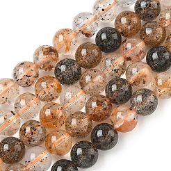 Natural Herkimer Diamond Beads Strands&nbsp;G-Z115-C01-8mm
