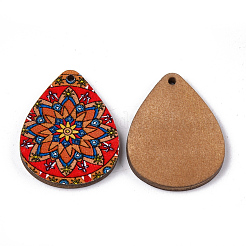 Printed Basswood Pendants&nbsp;WOOD-S045-006A