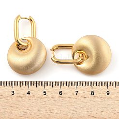 Flat Round Brass Hoop Earrings for Women&nbsp;EJEW-U055-02G