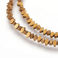 Electroplate Non-magnetic Synthetic Hematite Bead Strands&nbsp;G-I208-18F-F-S
